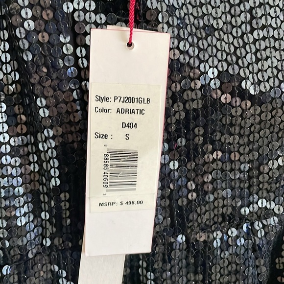 Parker Queenie Sequin Mini Dress Women’s Size Small Cocktail Glam‎ Y2K Blue - Picture 7 of 9